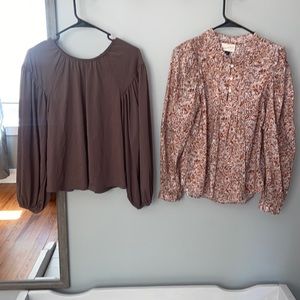 Long sleeve blouses. two for one